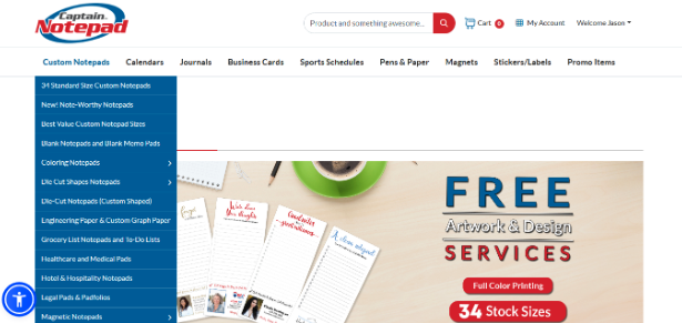 Order custom notepads