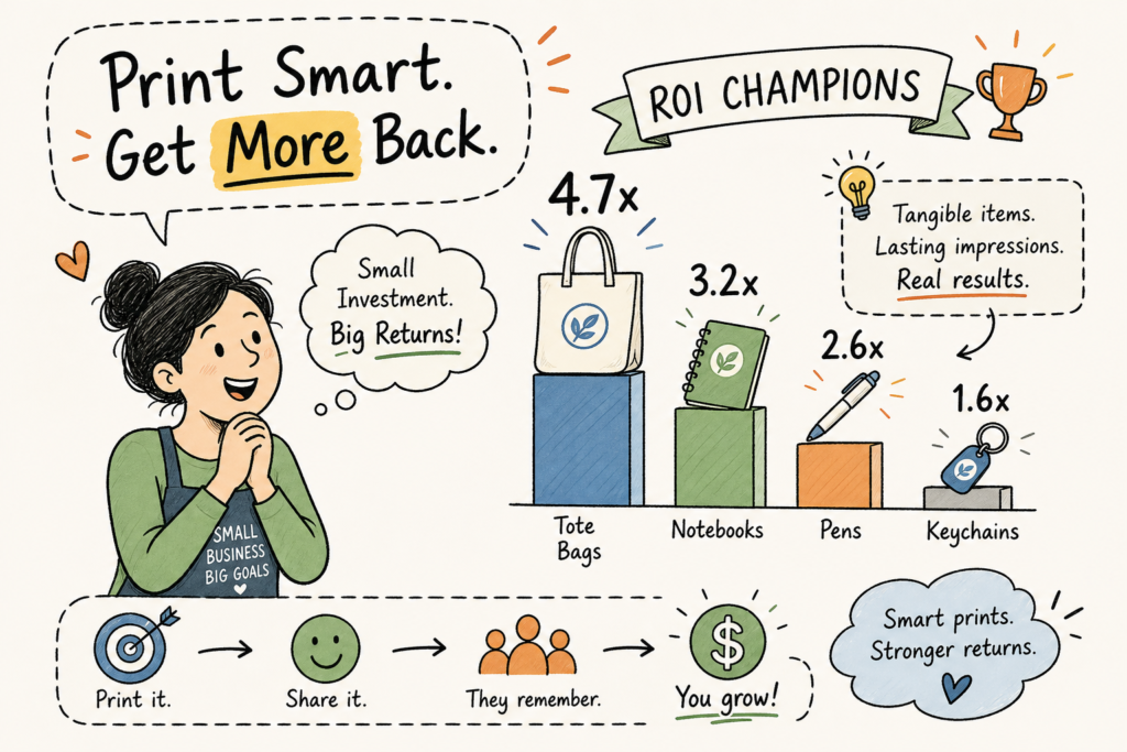 Which Printed Giveaways Have the Best ROI for Small Businesses?